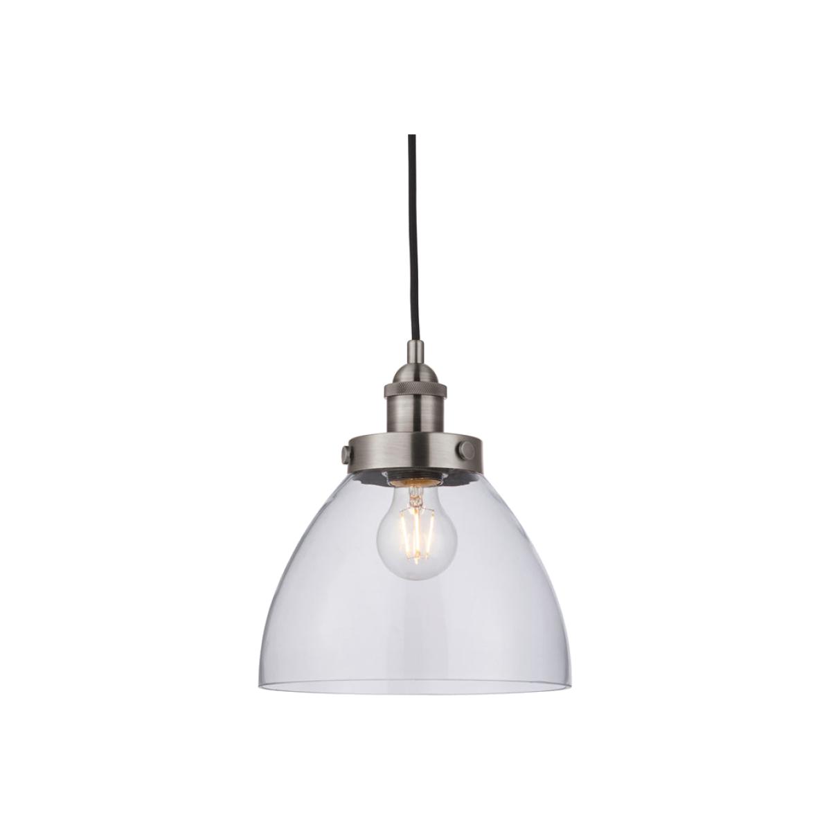 Gallery Interiors Hansen Pendant Light in Brushed Silver – image 1