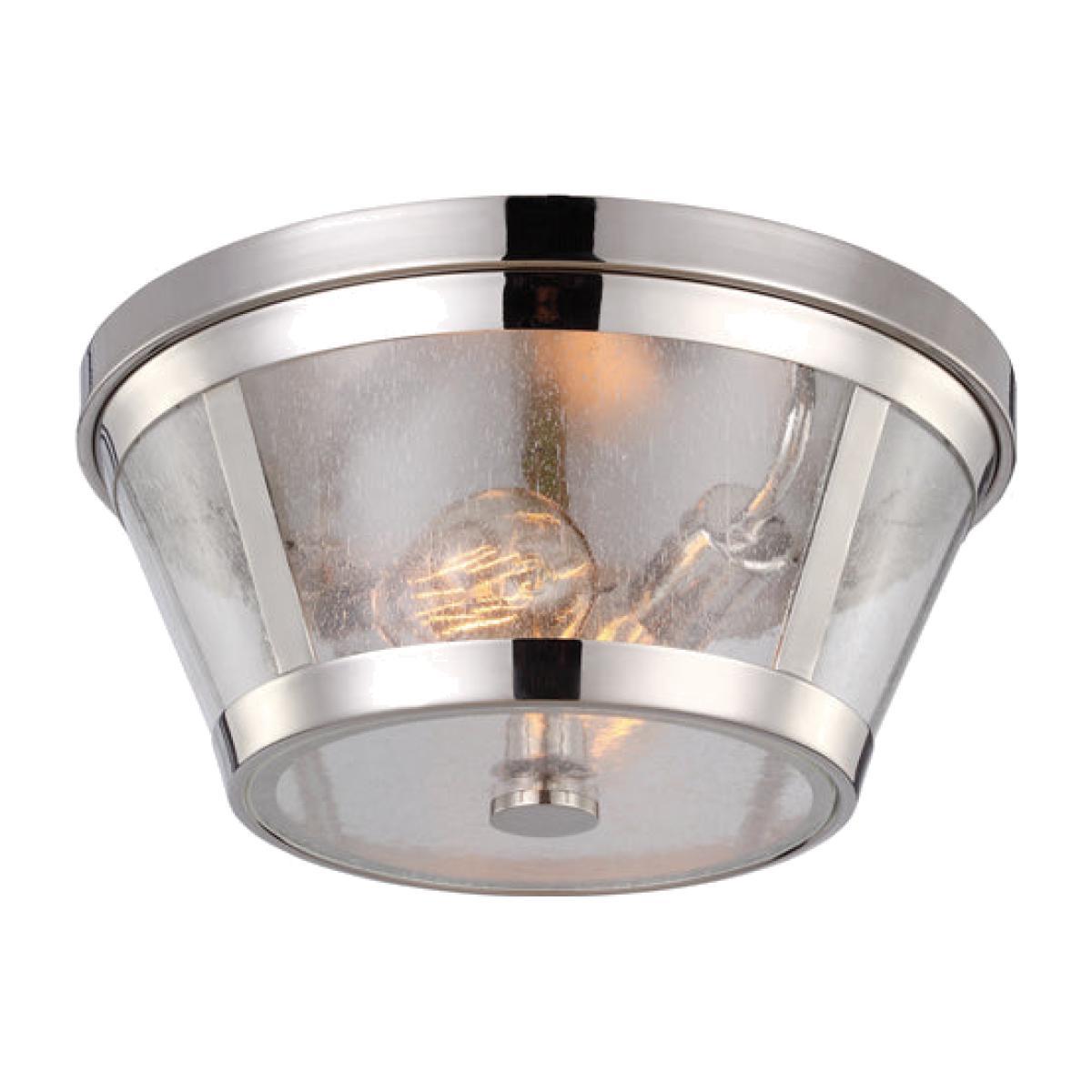 Elstead Harrow 2 Light Polished Nickel Flush Mount Light – image 1