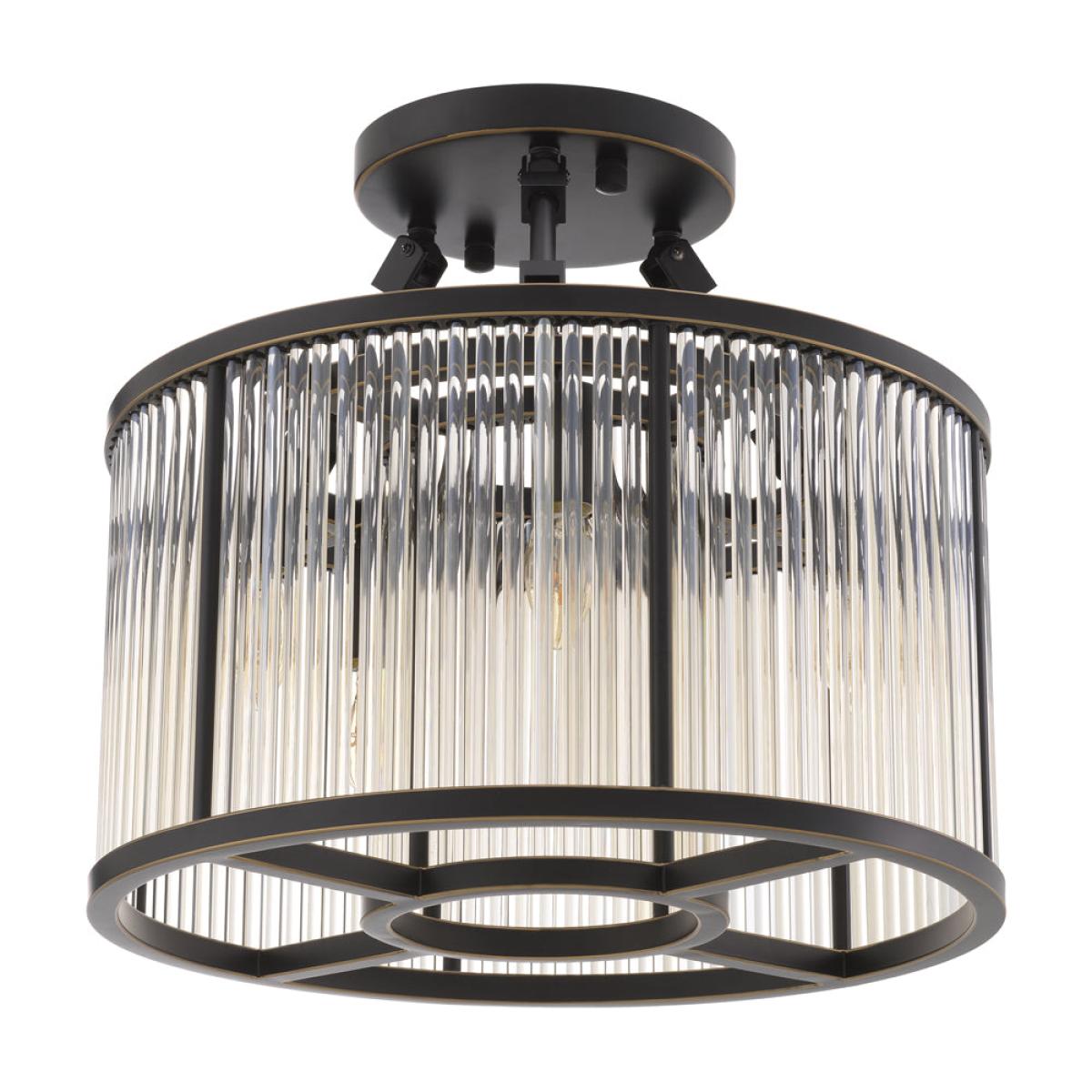 Eichholtz Small Bernadi Rectangular Chandelier in Bronze Highlight – image 2