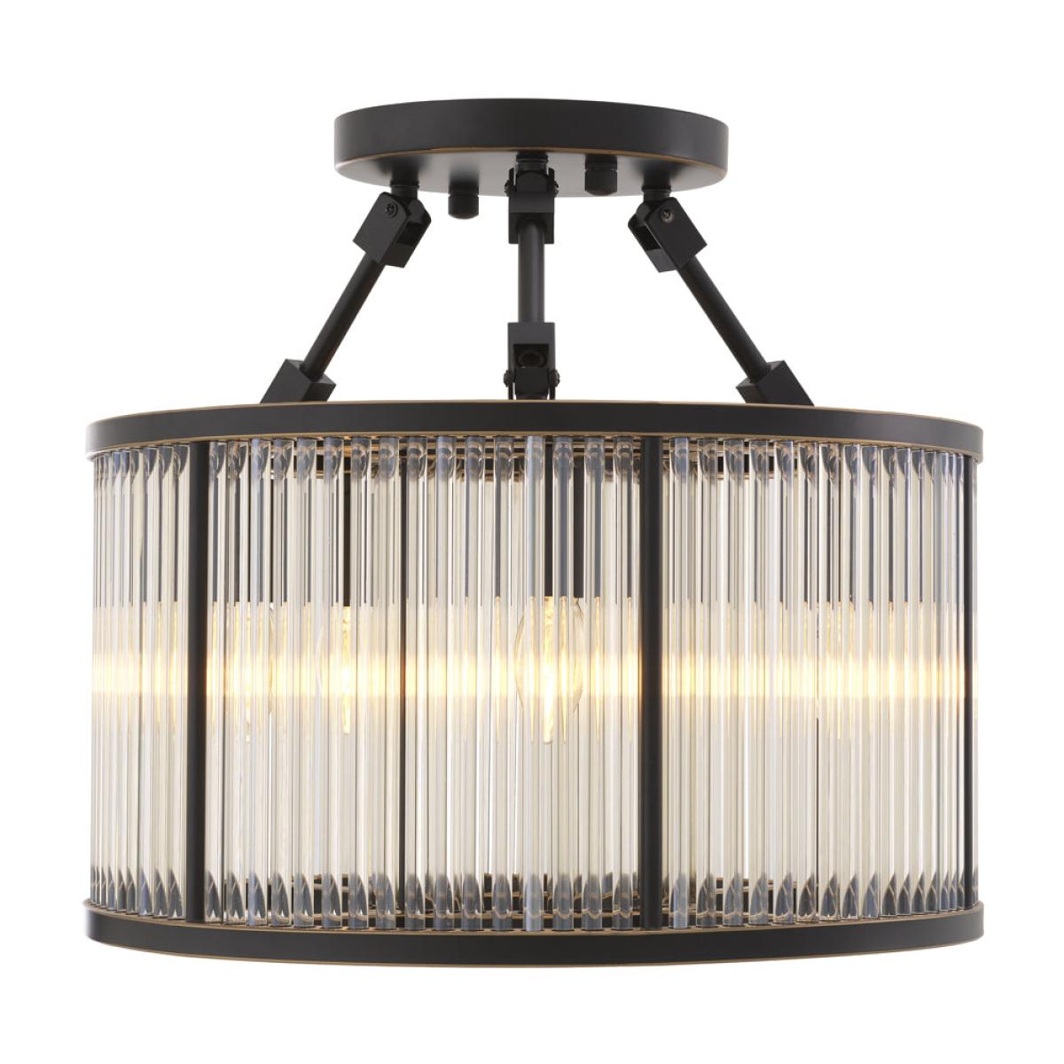 Eichholtz Small Bernadi Rectangular Chandelier in Bronze Highlight – image 3