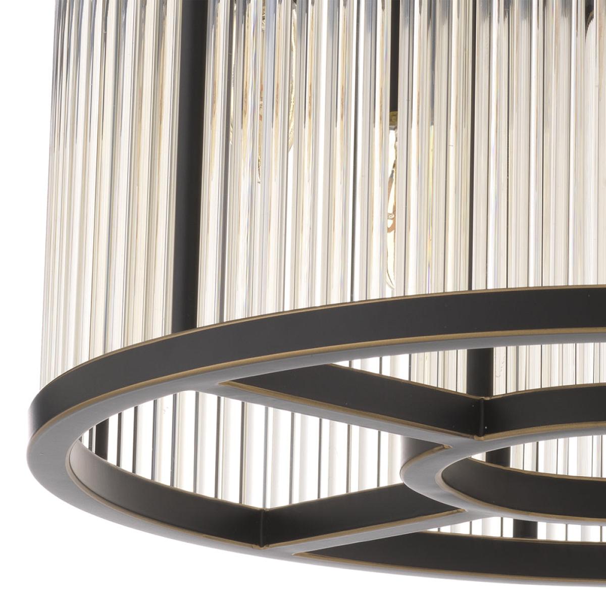 Eichholtz Small Bernadi Rectangular Chandelier in Bronze Highlight – image 4