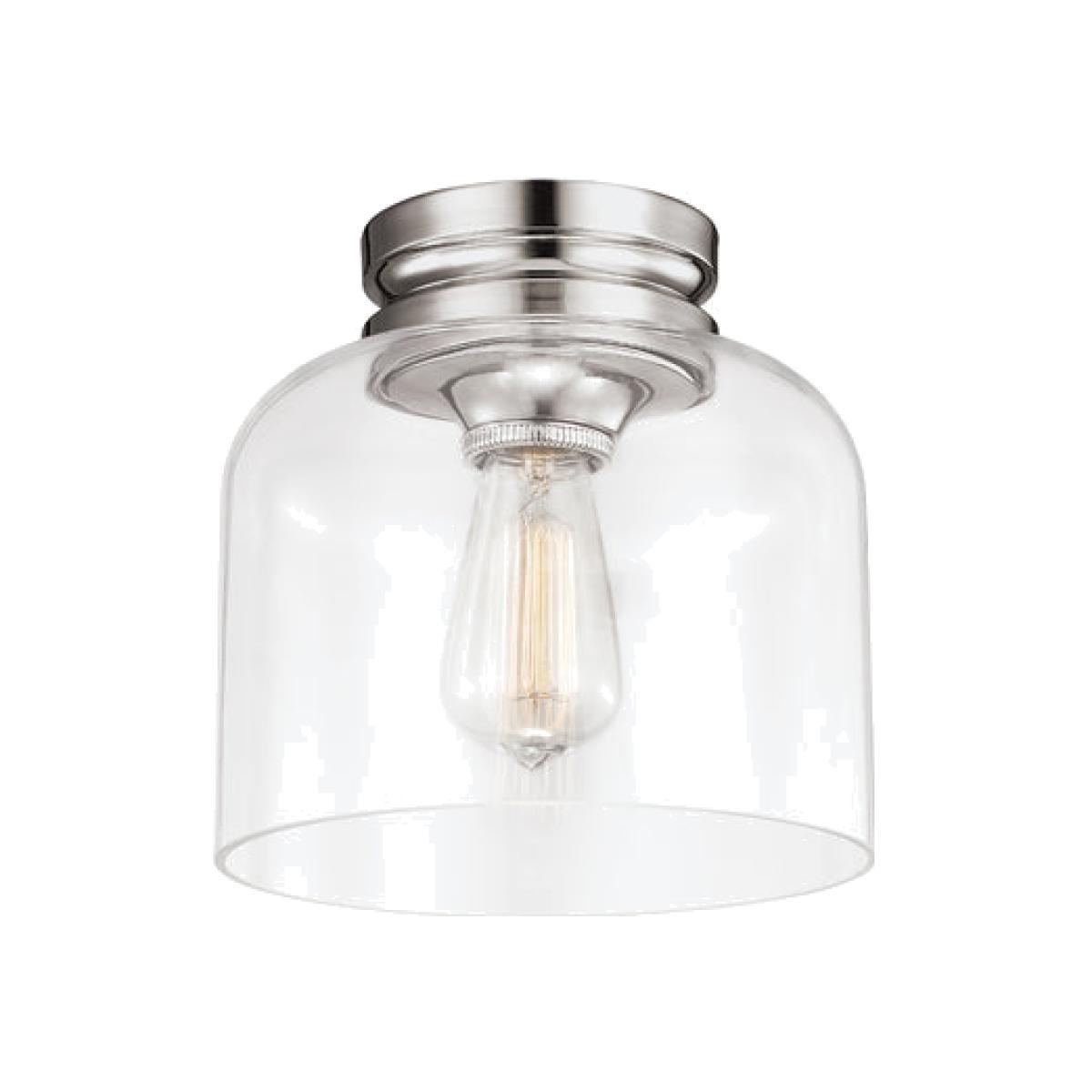 Elstead Hounslow 1 Light Flush Mount Light Polished Nickel – image 1