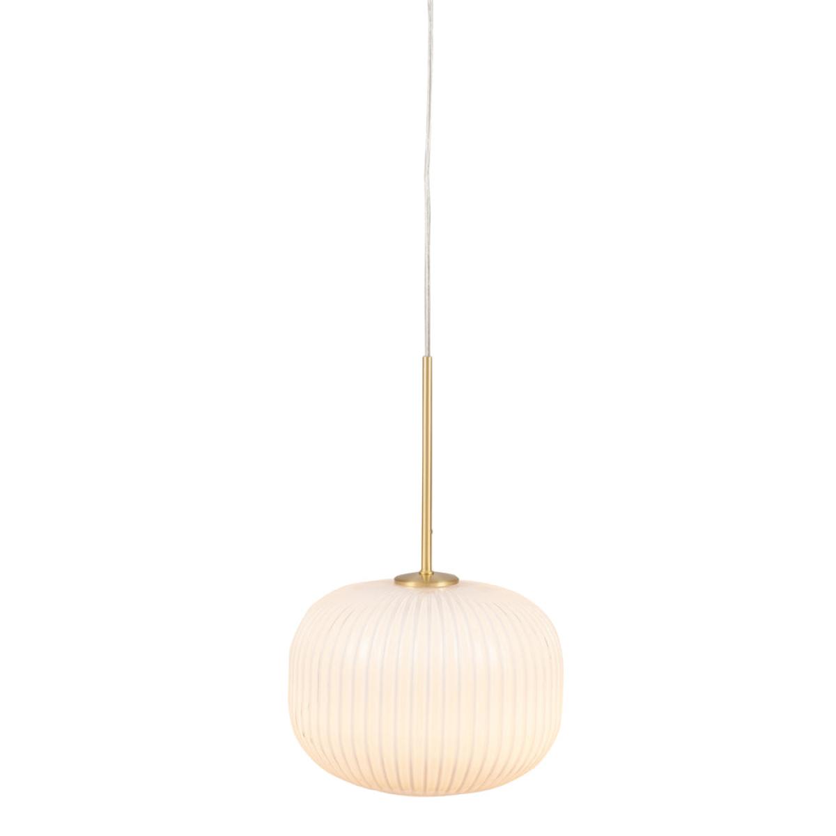 Olivia's Luca Ribbed Squoval Pendant in White & Gold – image 3