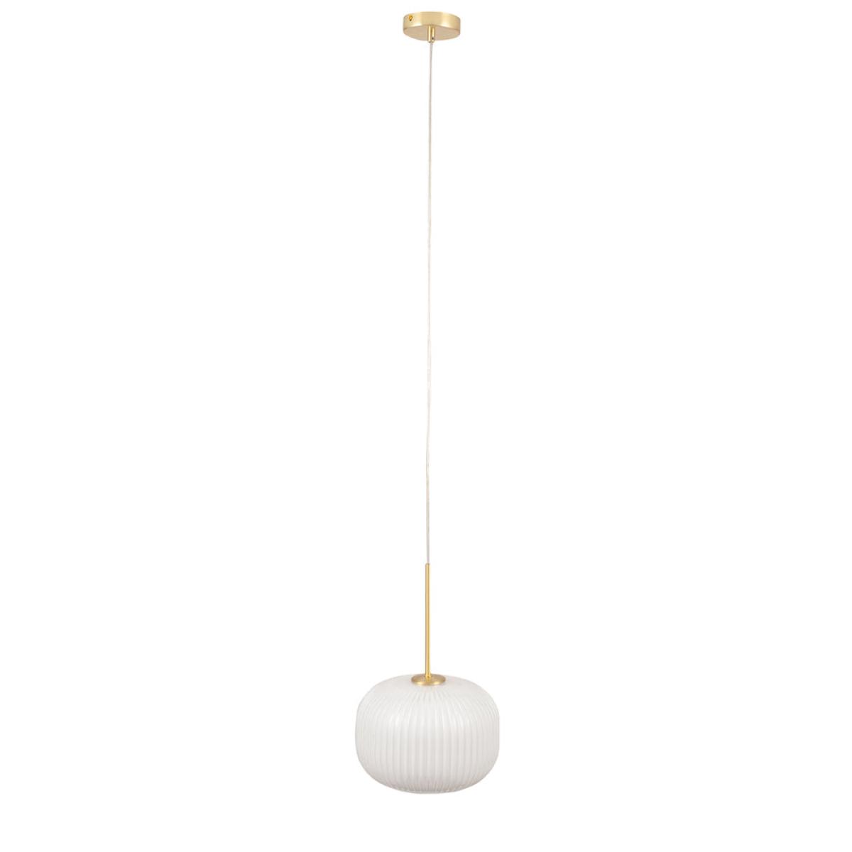 Olivia's Luca Ribbed Squoval Pendant in White & Gold – image 4
