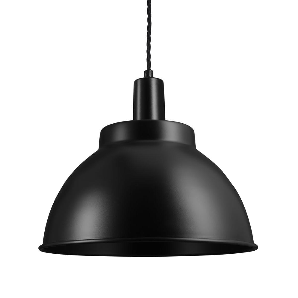 Industville Sleek 13 Inch Dome Pendant / Black and Black Holder – image 2