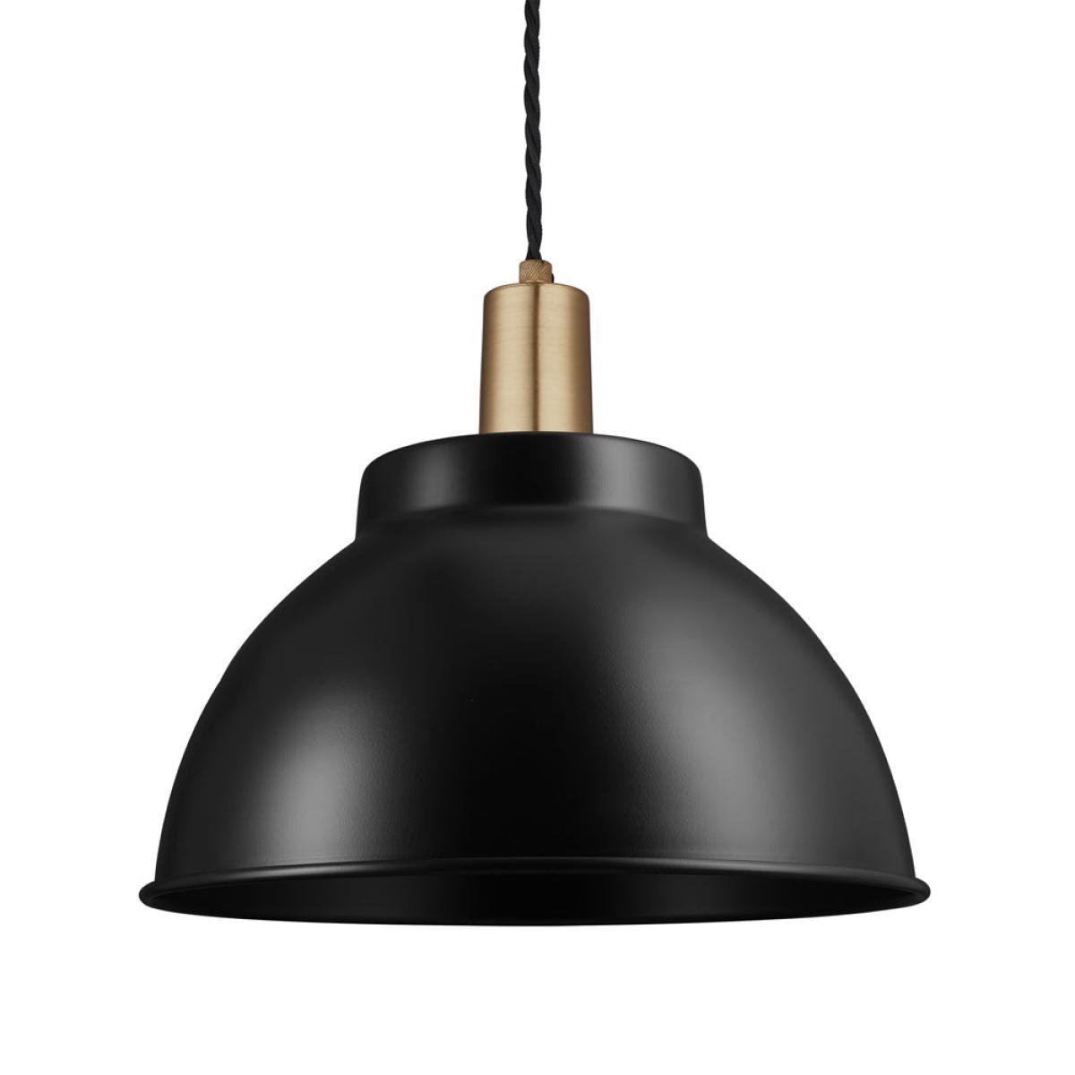 Industville Sleek 13 Inch Dome Pendant / Black and Black Holder – image 4