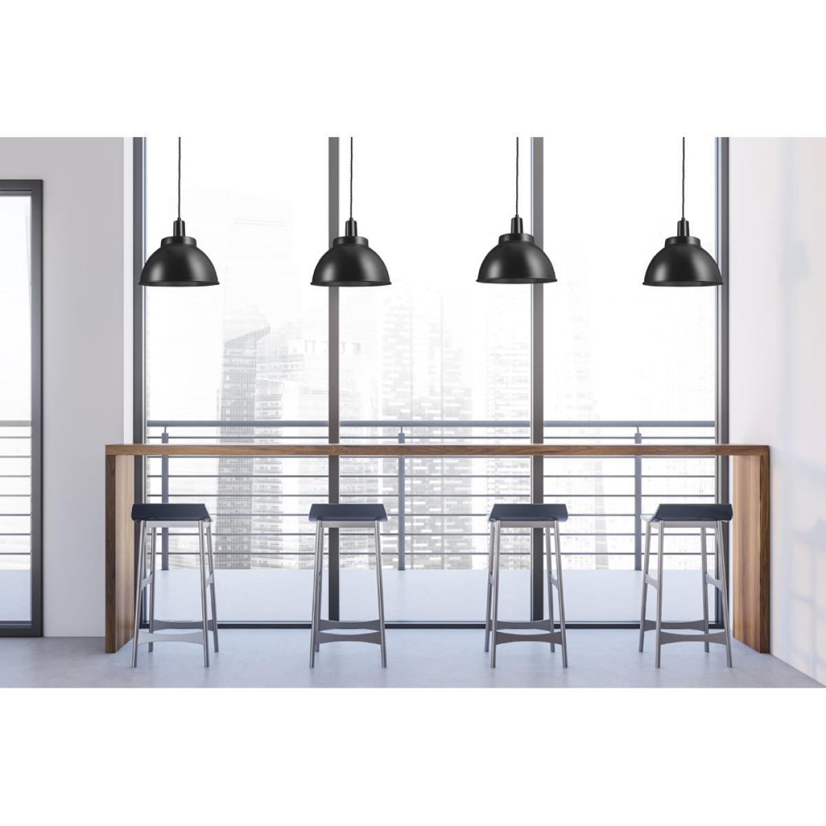 Industville Sleek 13 Inch Dome Pendant / Black and Black Holder – image 7