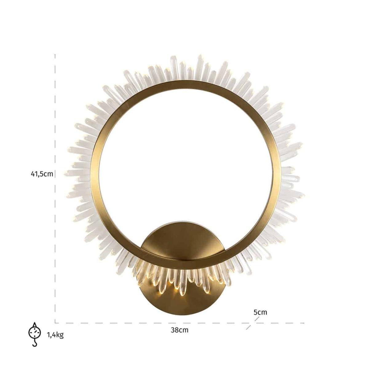 Richmond Interiors Beau Wall Lamp in Brushed Gold – image 3
