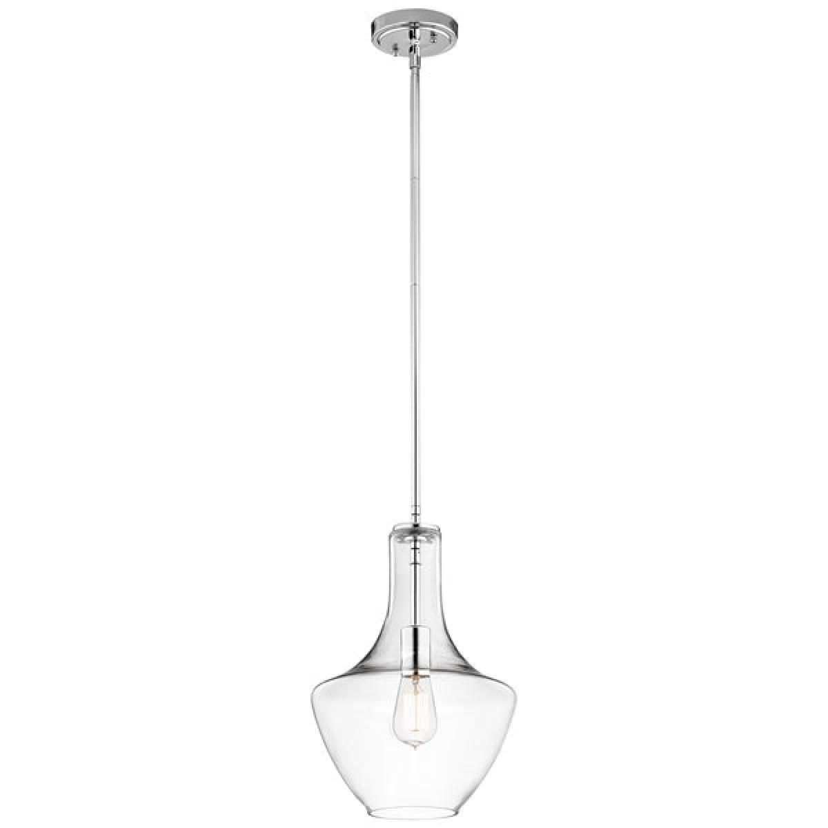 Elstead Everly 1 Light Pendant Chrome / Medium – image 3