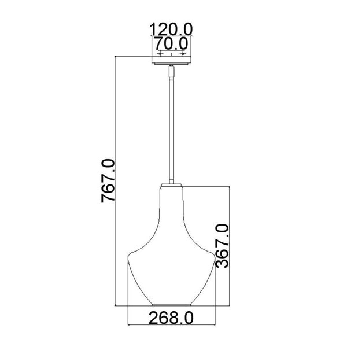 Elstead Everly 1 Light Pendant Chrome / Medium – image 4