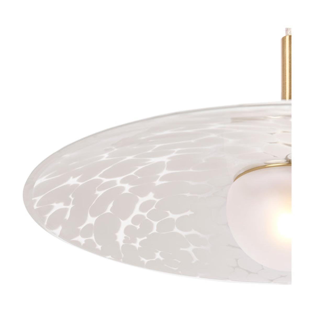 Heathfield & Co Cosmo White and Satin Brass Pendant – image 2