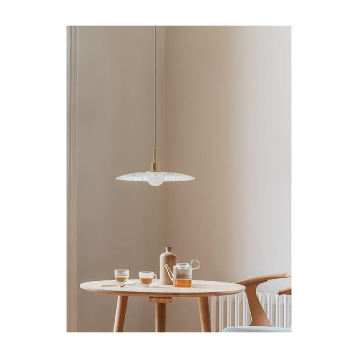 Heathfield & Co Cosmo White and Satin Brass Pendant – image 4