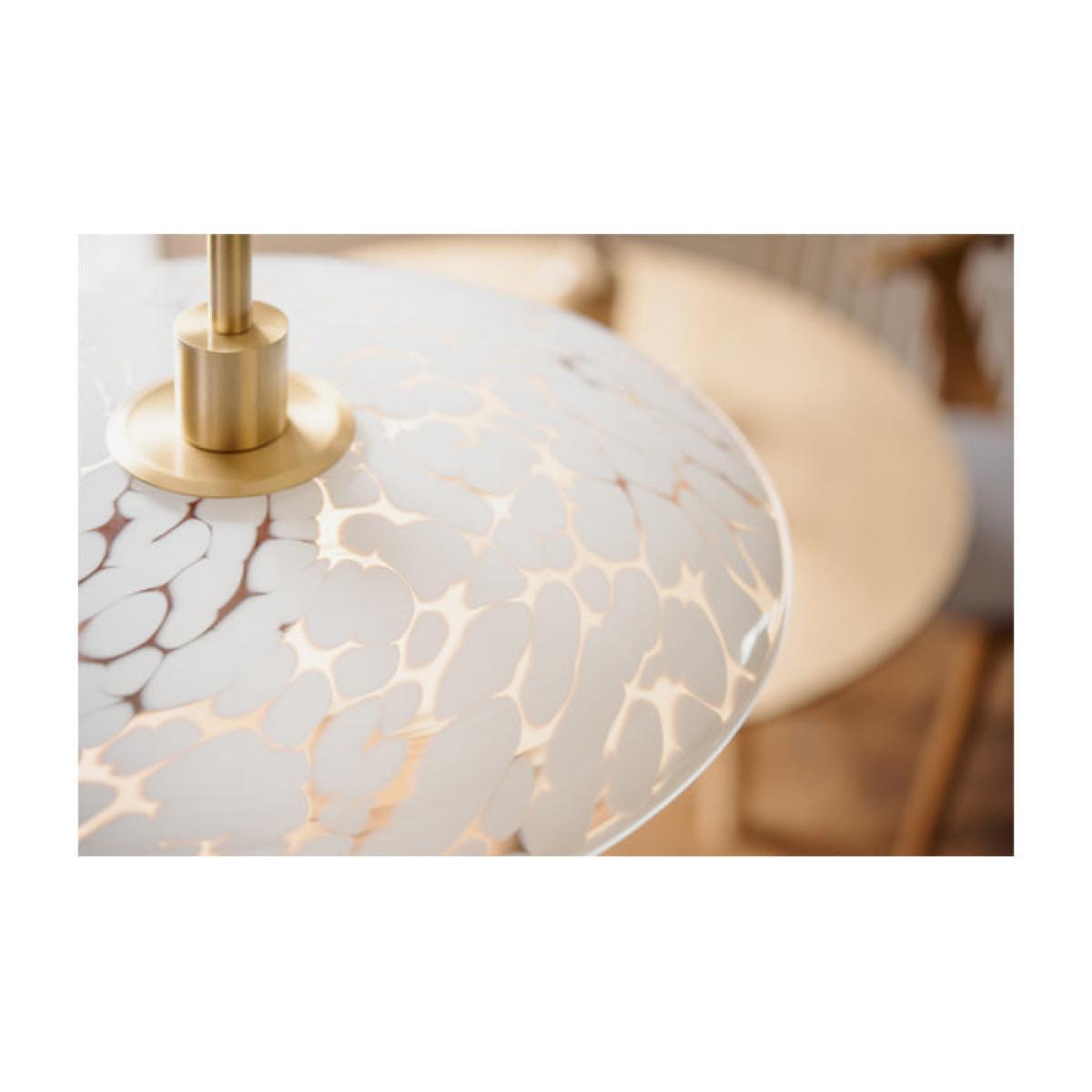 Heathfield & Co Cosmo White and Satin Brass Pendant – image 5