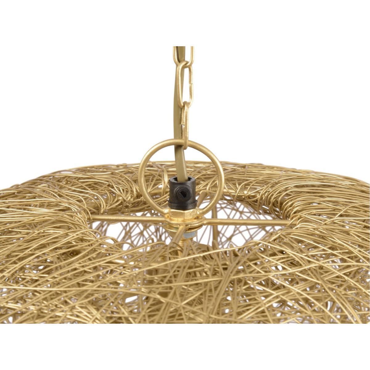 Libra Tova Woven Wire Wide Pendant Gold – image 3