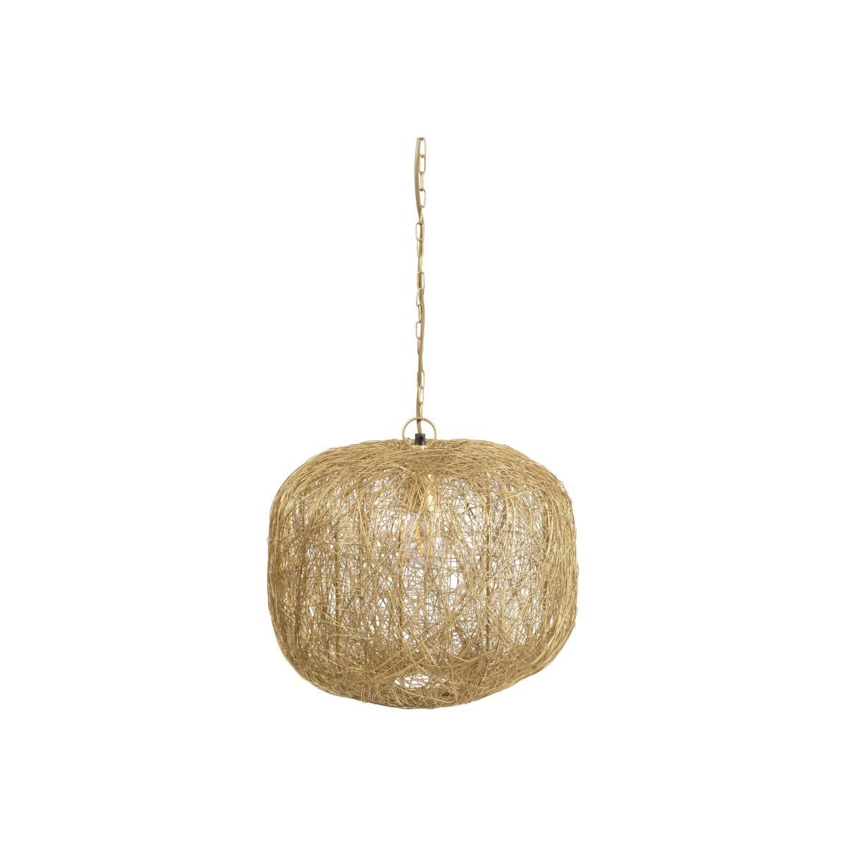 Libra Tova Woven Wire Wide Pendant Gold – image 1