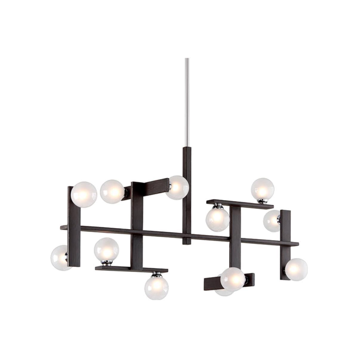 Hudson Valley Lighting Network Hand-Worked Iron 12lt Pendant Island