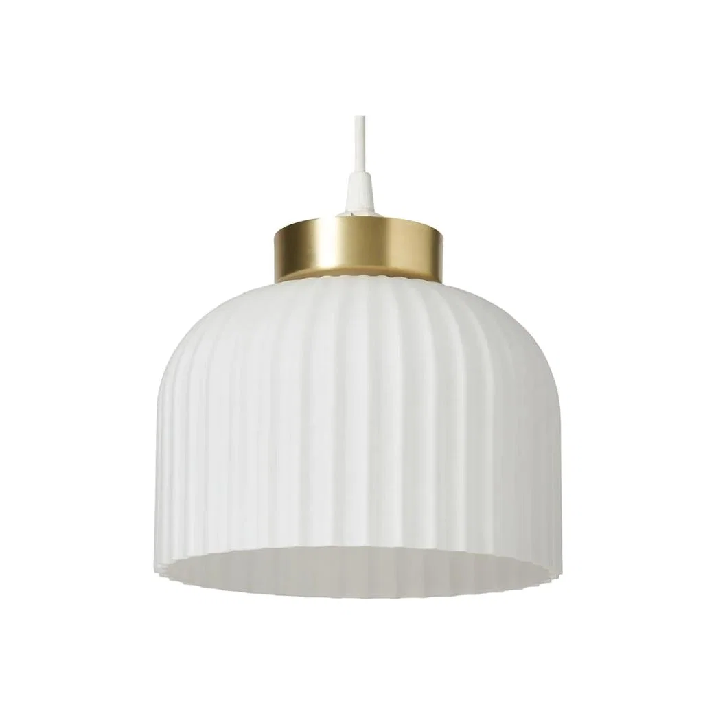 BHS Binita Glass Ribbed Easyfit - Opal and Brass In Opal/Brass – image 1