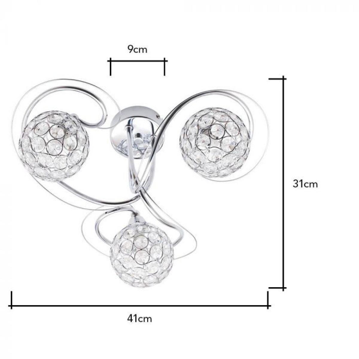 BHS Orianna Flush Ceiling 3 Light Chrome – image 2