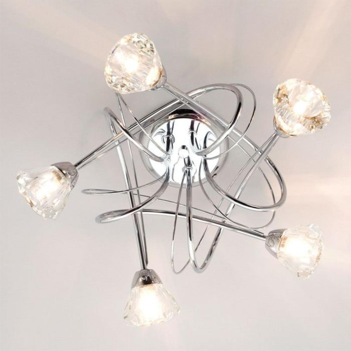 BHS Marianne Flush Ceiling 5 Light Chrome – image 2