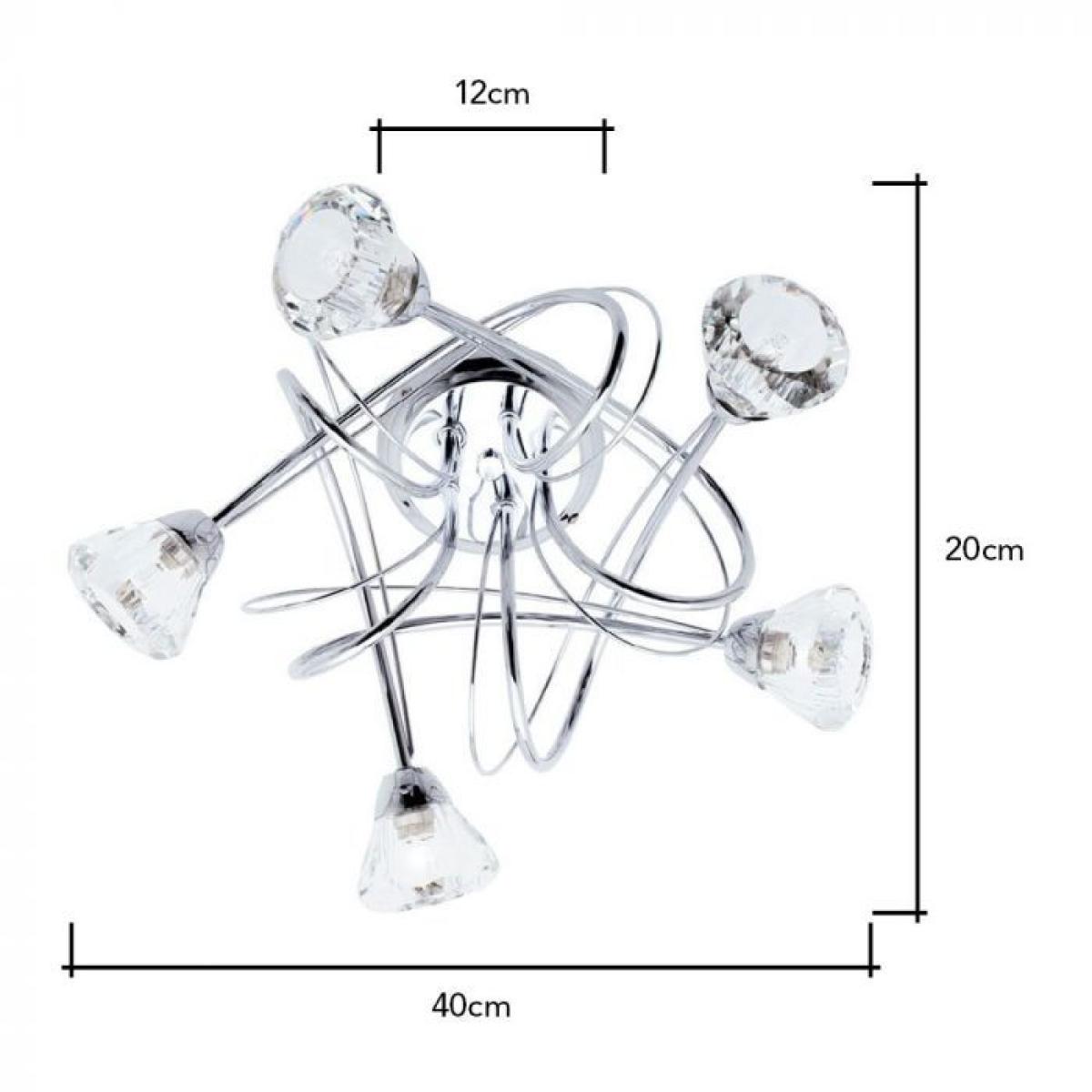BHS Marianne Flush Ceiling 5 Light Chrome – image 4