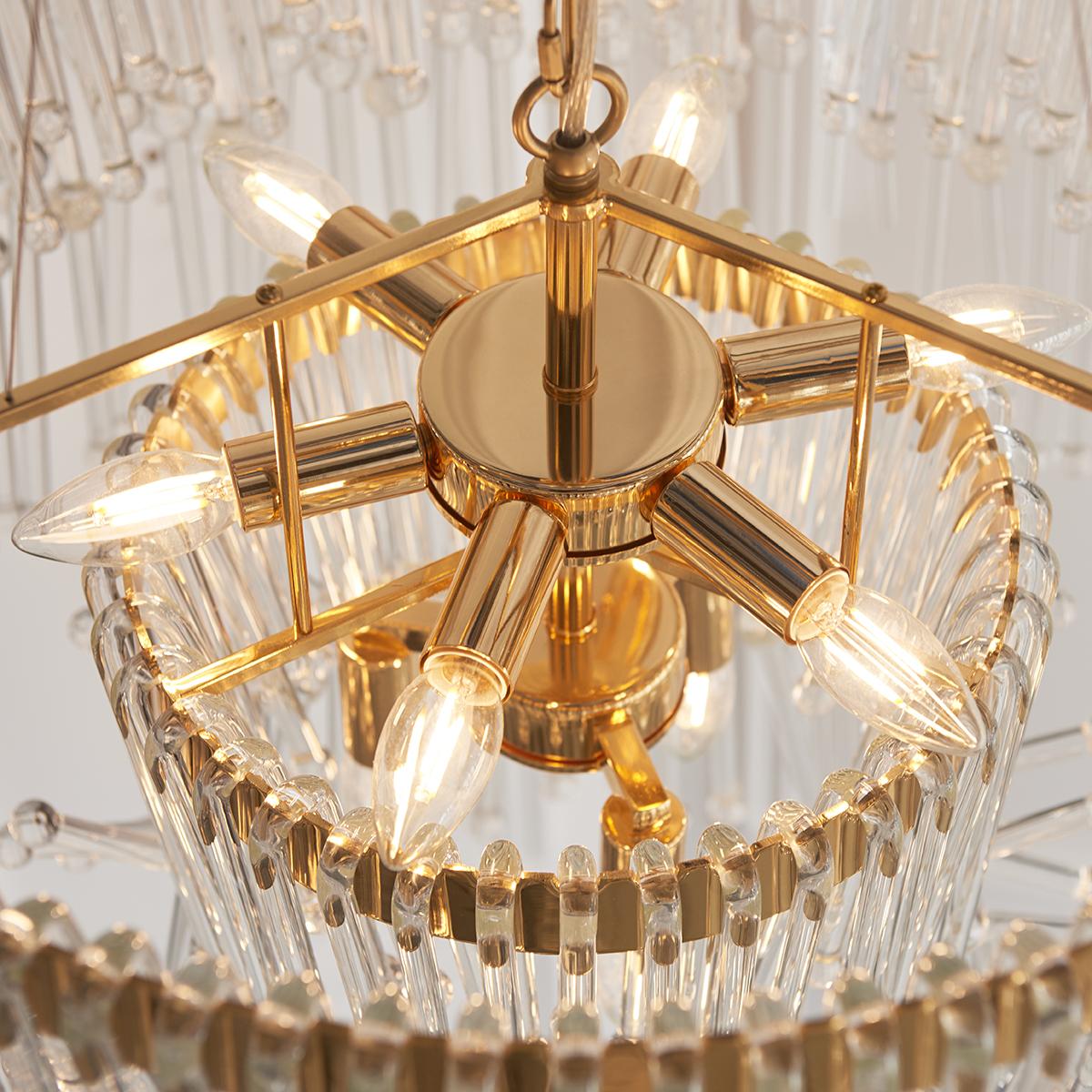 Marcia Glass Rod Pendant in Gold – image 3