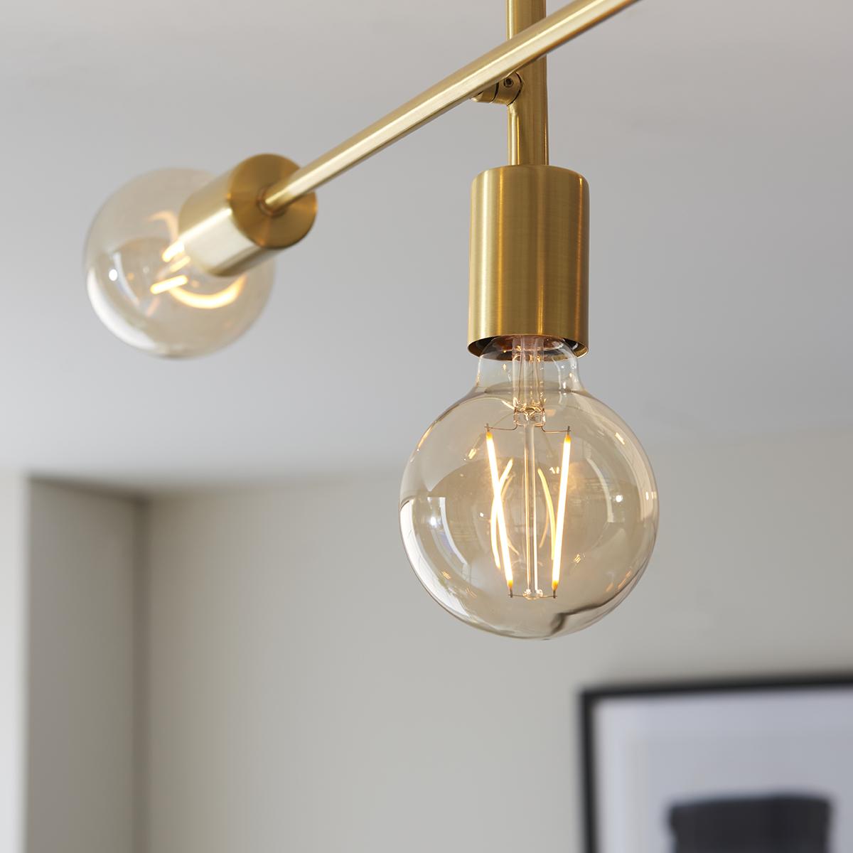 Deo Five Light Semi Flush Light in Satin Brass – image 3