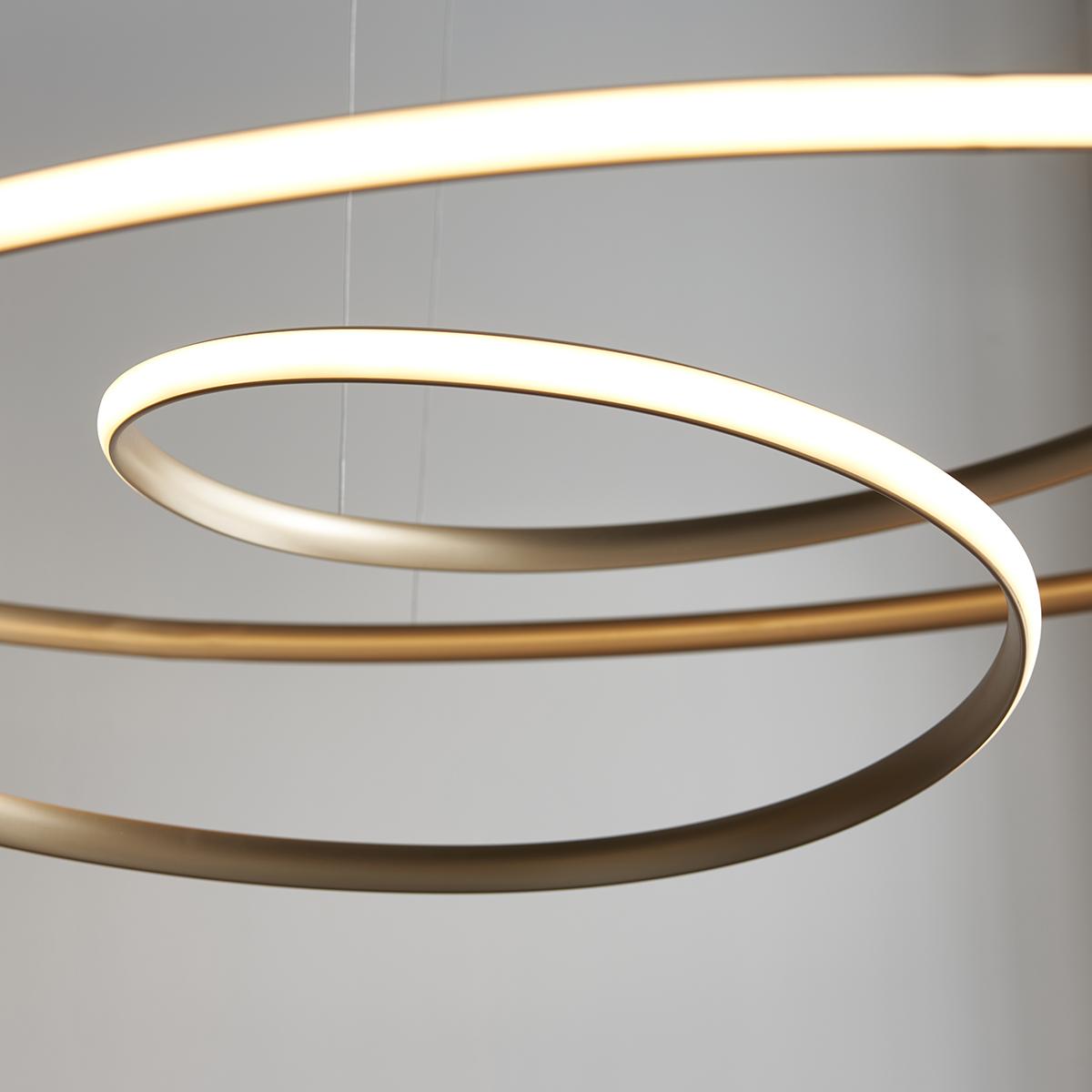 Delilah Large Spiral Pendant in Gold – image 4