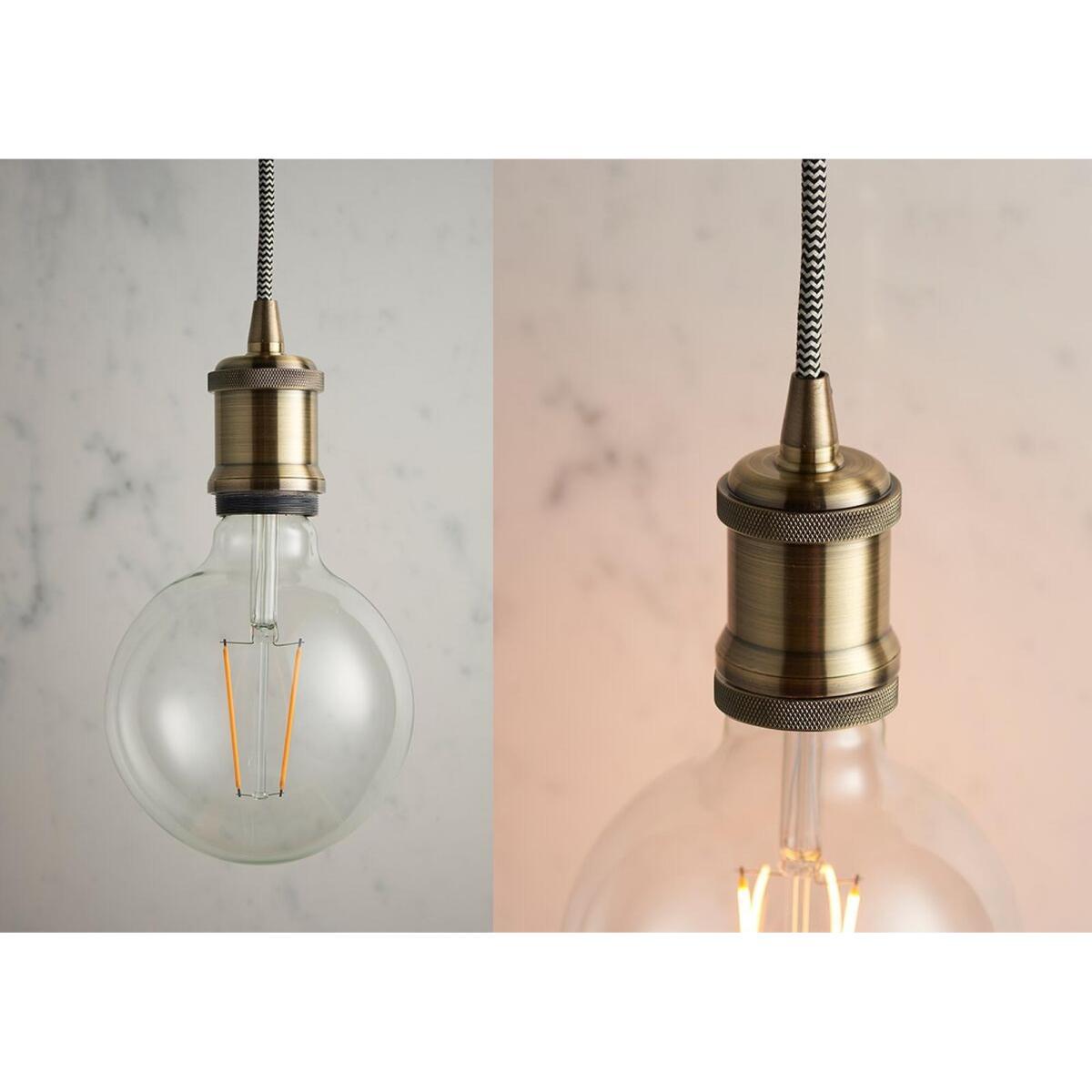 Hugh Braided Cable Pendant in Antique Brass – image 3