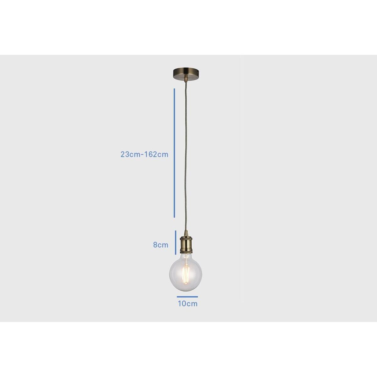 Hugh Braided Cable Pendant in Antique Brass – image 4