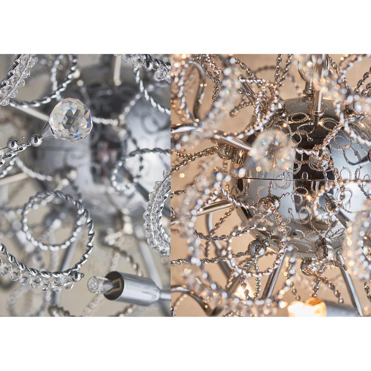 Viola Circular Crystal Ceiling Pendant – image 2