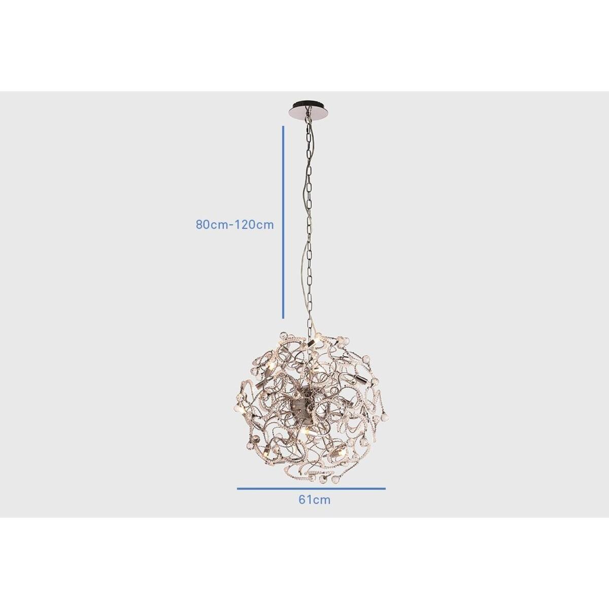 Viola Circular Crystal Ceiling Pendant – image 3