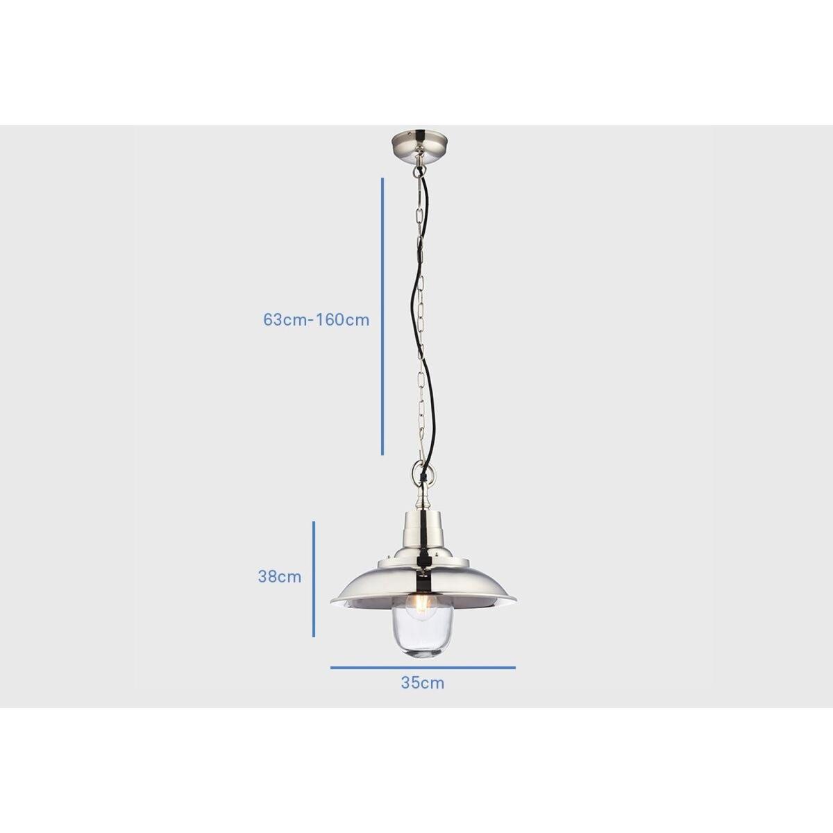 Watson Industrial Pendant in Bright Nickel – image 4