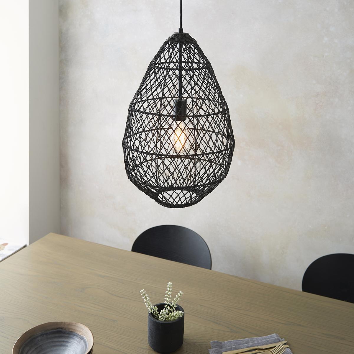 Asara Pendant in Black Rattan – image 3