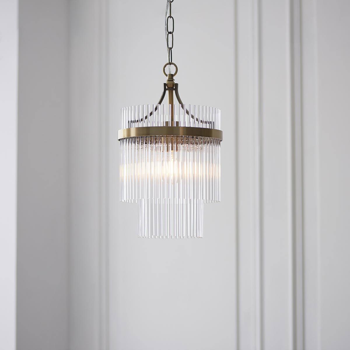 Monica Single Pendant in Antique Brass – image 2