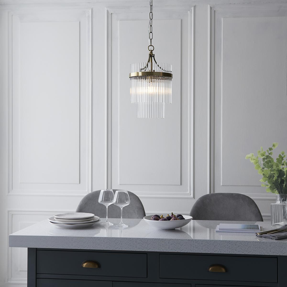 Monica Single Pendant in Antique Brass – image 3