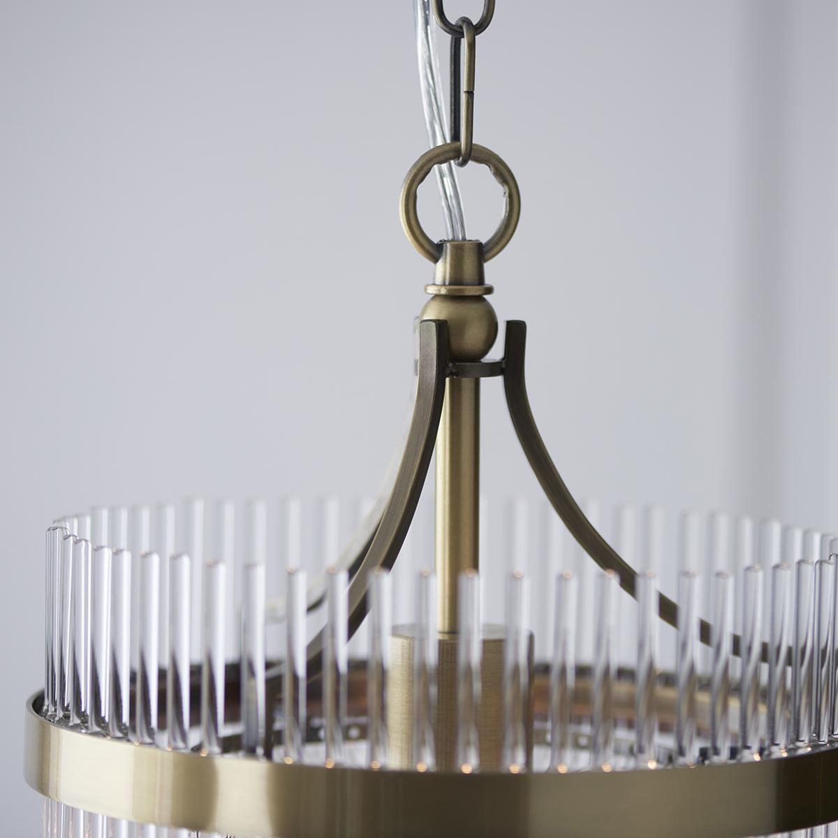 Monica Single Pendant in Antique Brass – image 4