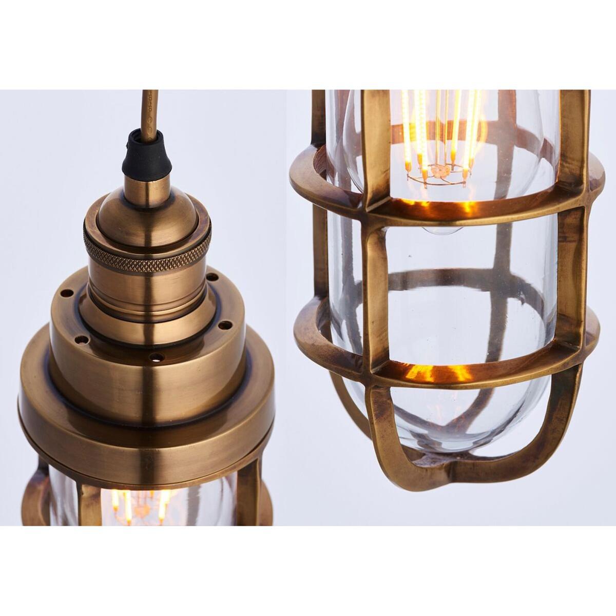 Sam Antique Brass Pendant – image 3