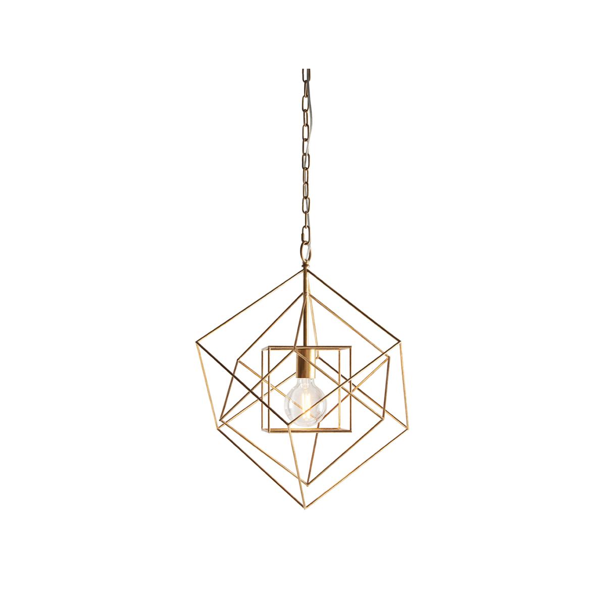 Sansa Small Geometric Pendant in Gold Leaf – image 1