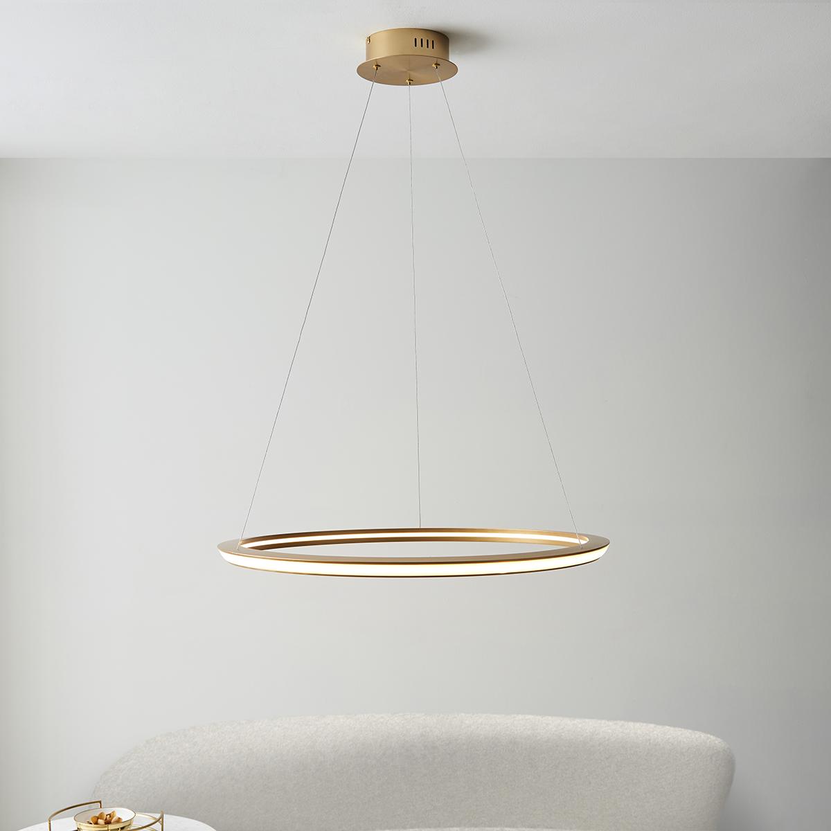 Evangeline Ring Pendant in Satin Gold – image 2