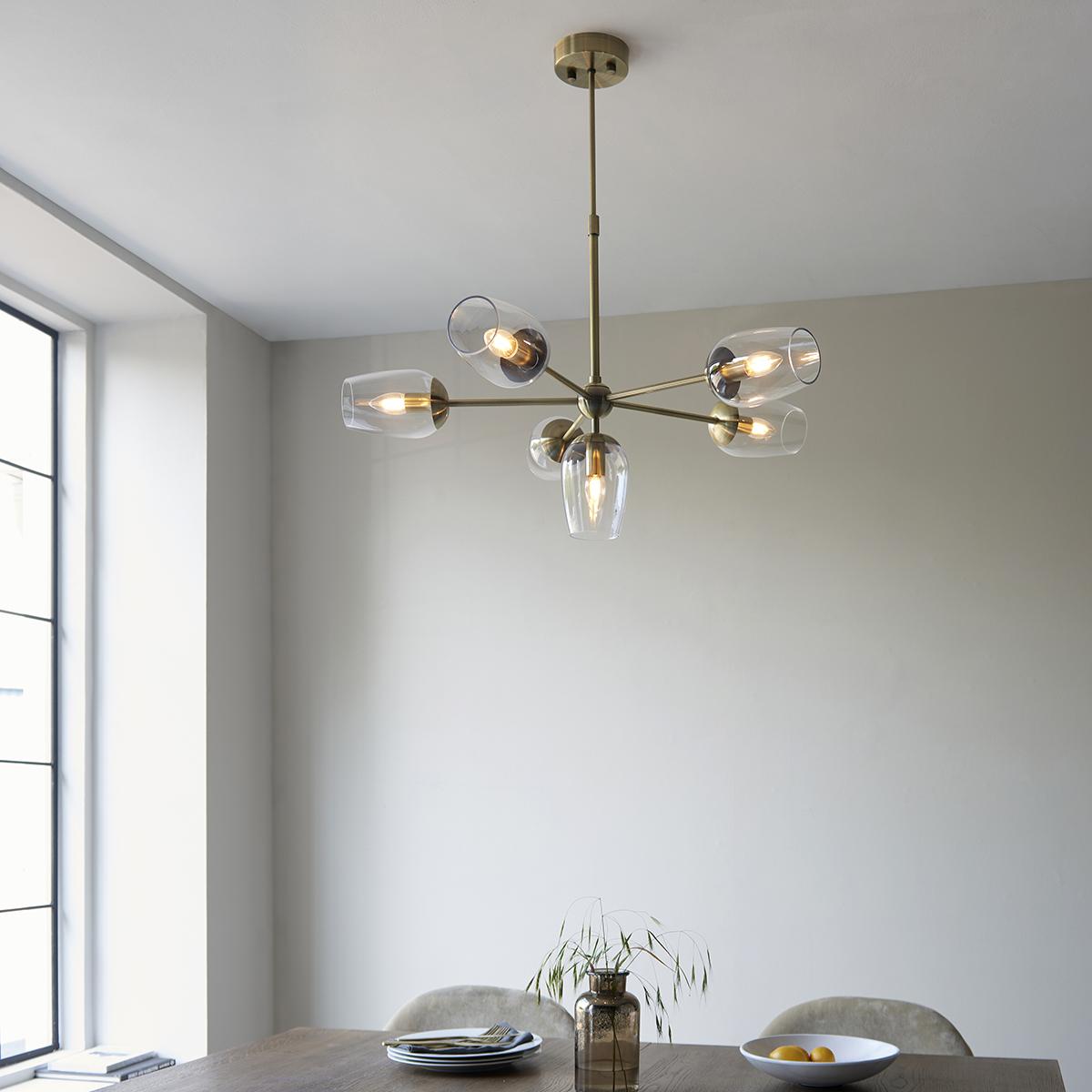 Marilyn Glass Pendant in Antique Brass – image 2