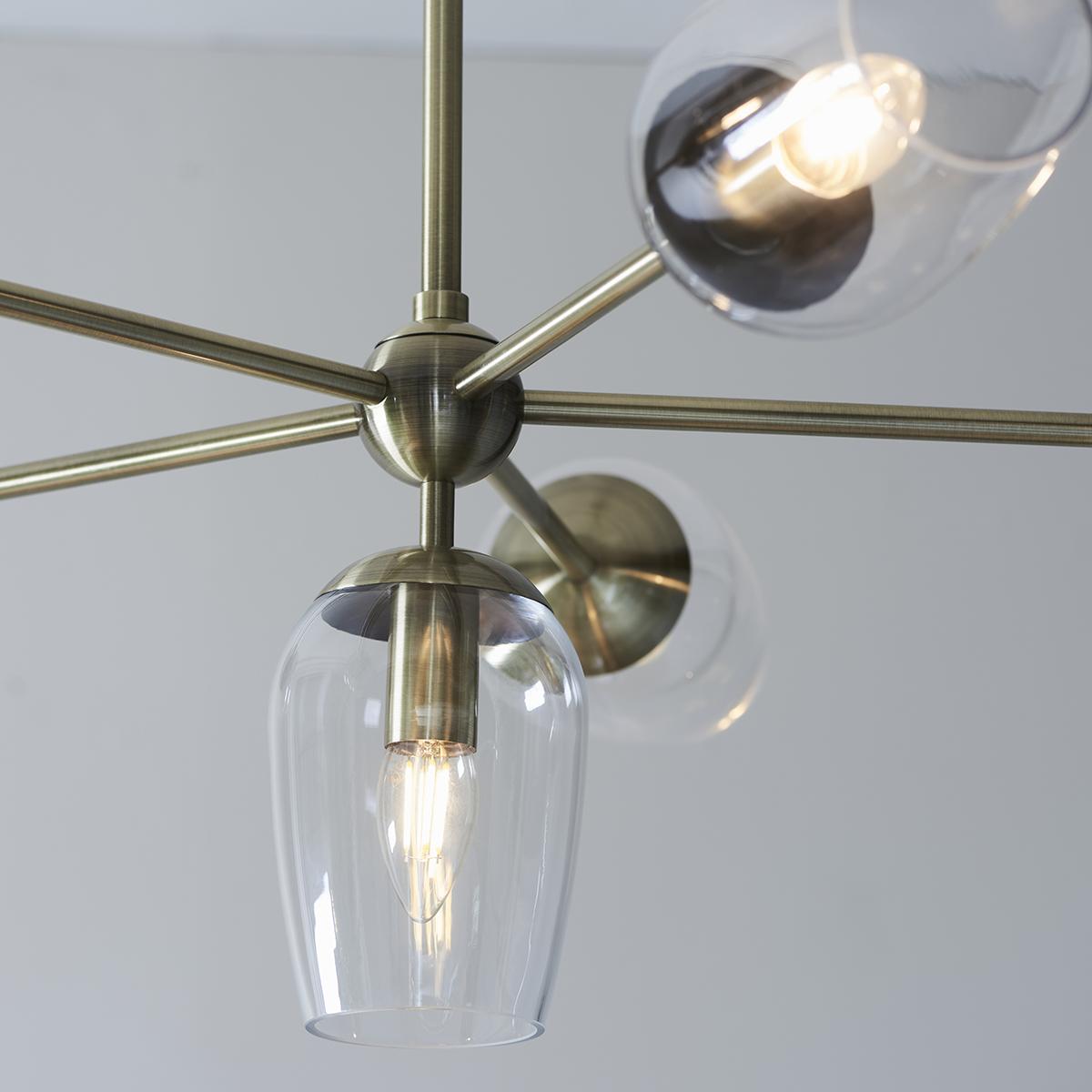 Marilyn Glass Pendant in Antique Brass – image 3