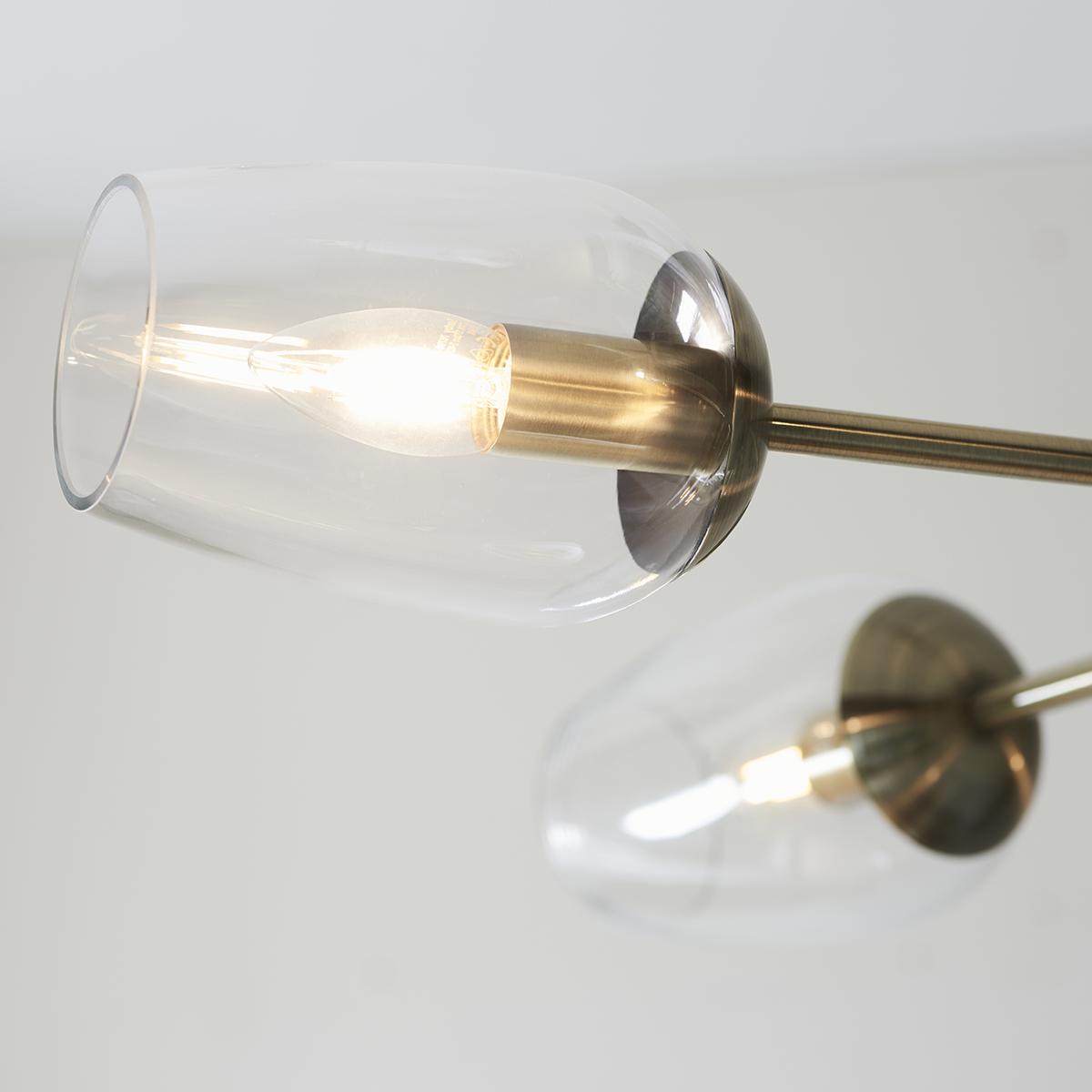 Marilyn Glass Pendant in Antique Brass – image 4