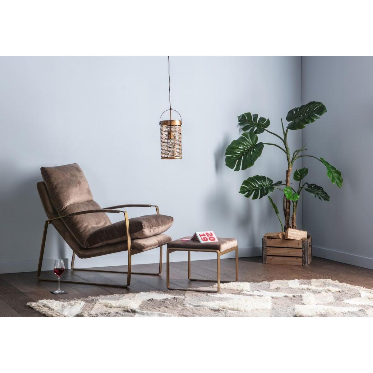 Elia Geometric Pendant in Antique Gold – image 2