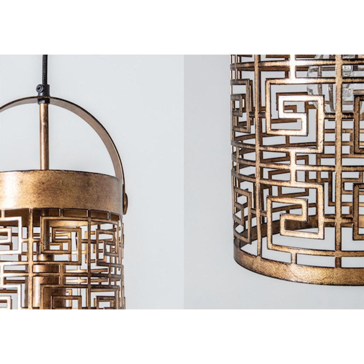 Elia Geometric Pendant in Antique Gold – image 3