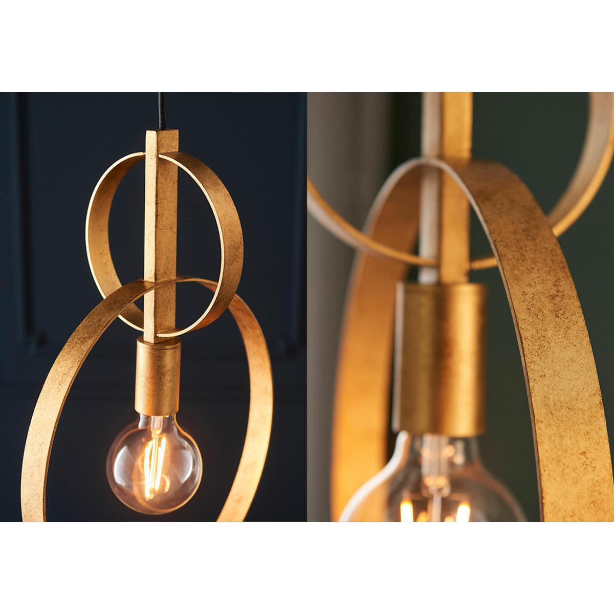 Jeremiah Hanging Pendant in Gold Leaf – image 3