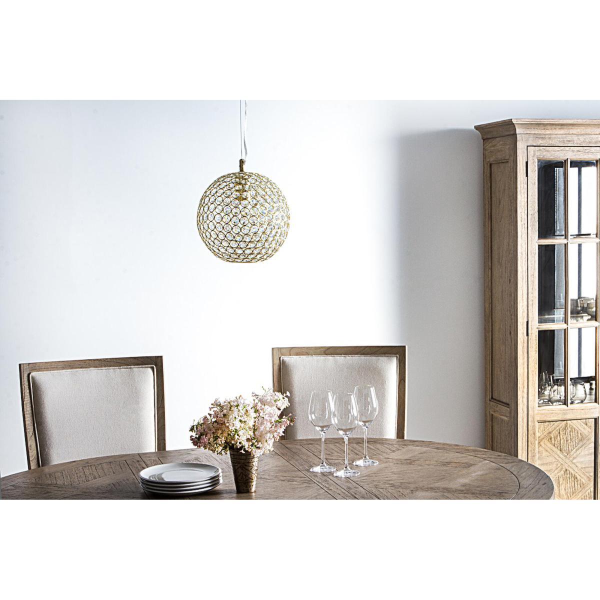 Diana Sphere Brass and Glass Pendant – image 2