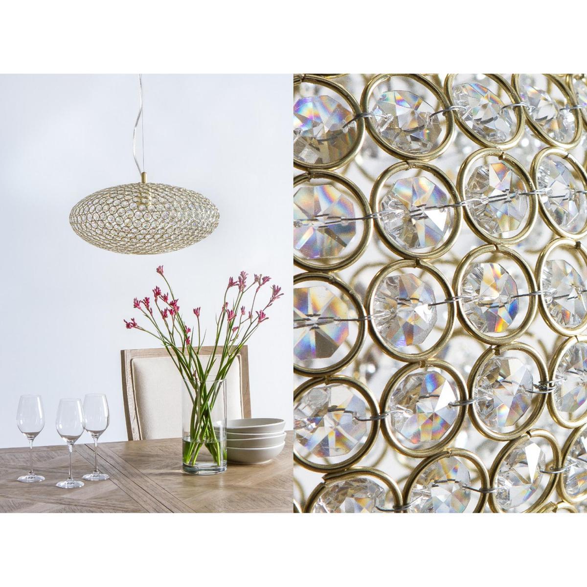 Diana Brass and Glass Ceiling Pendant – image 3
