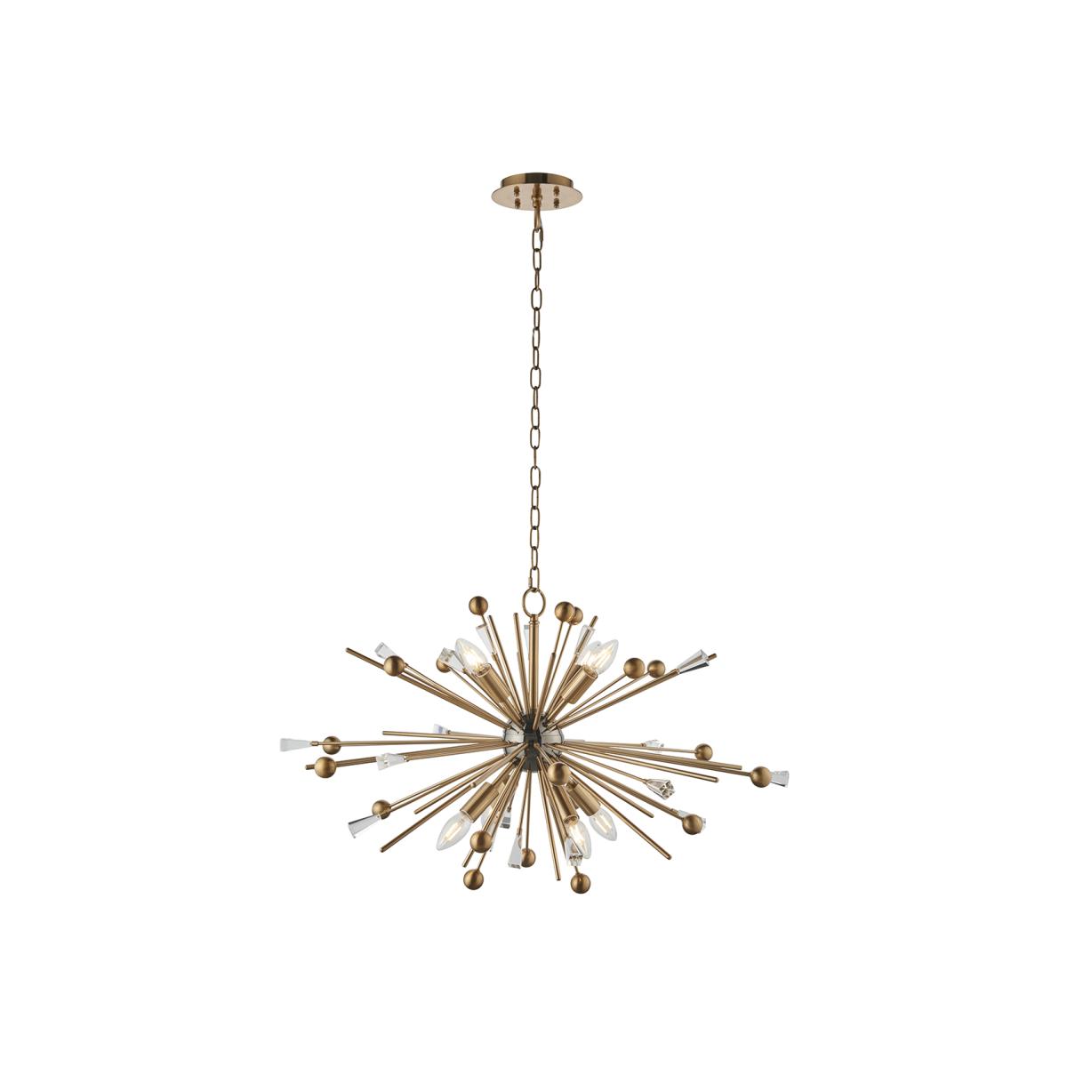 Estella Large Starburst Pendant in Antique Brass – image 1