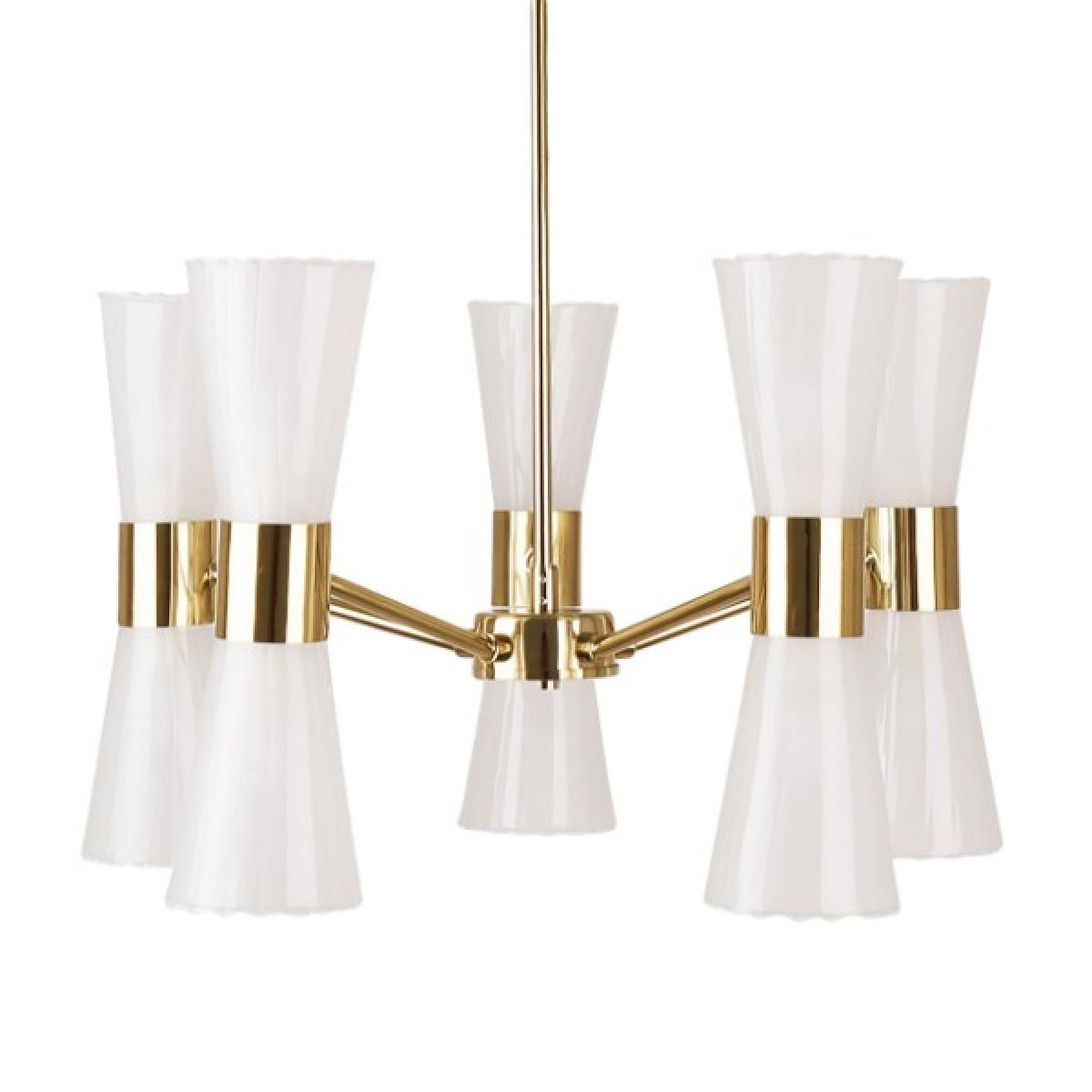 HERRERA 10 LIGHT GOLD PENDANT CEILING LIGHT – image 2