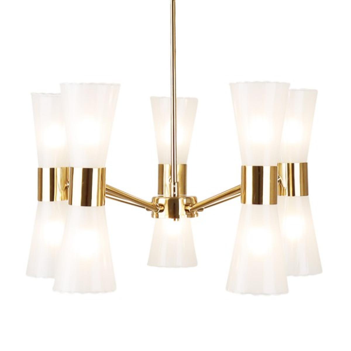 HERRERA 10 LIGHT GOLD PENDANT CEILING LIGHT – image 3